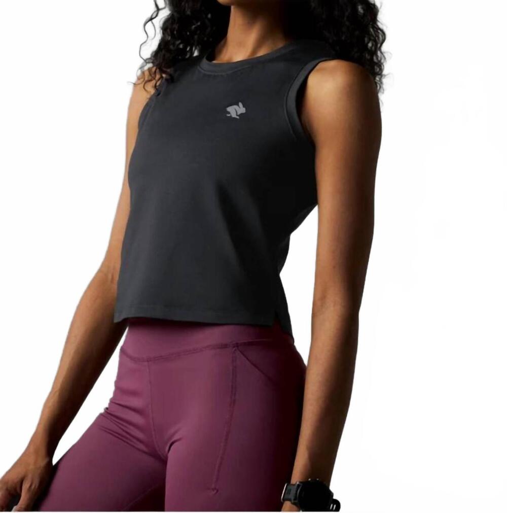 NEW RABBIT ez crop tank top in black